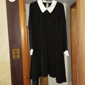 Peter pan collar high low dress